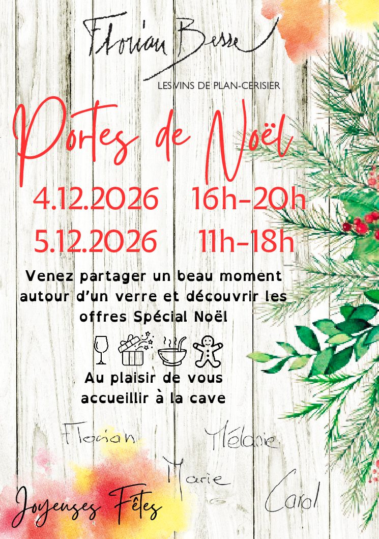 2026 Cave ouverte portes Noël